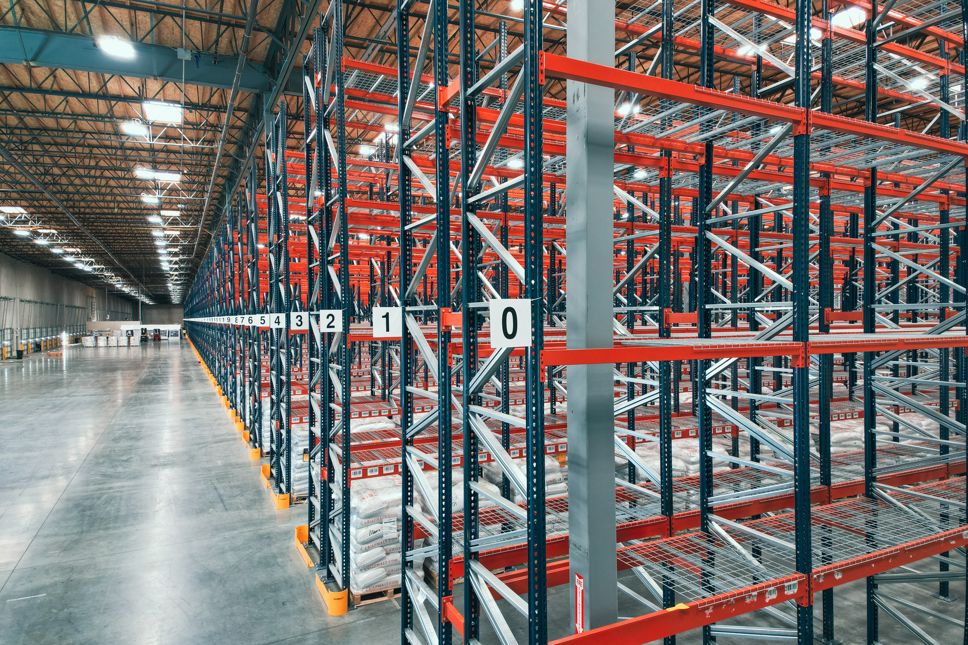 Pallet rack system installed in a Elizabethtown warehouse